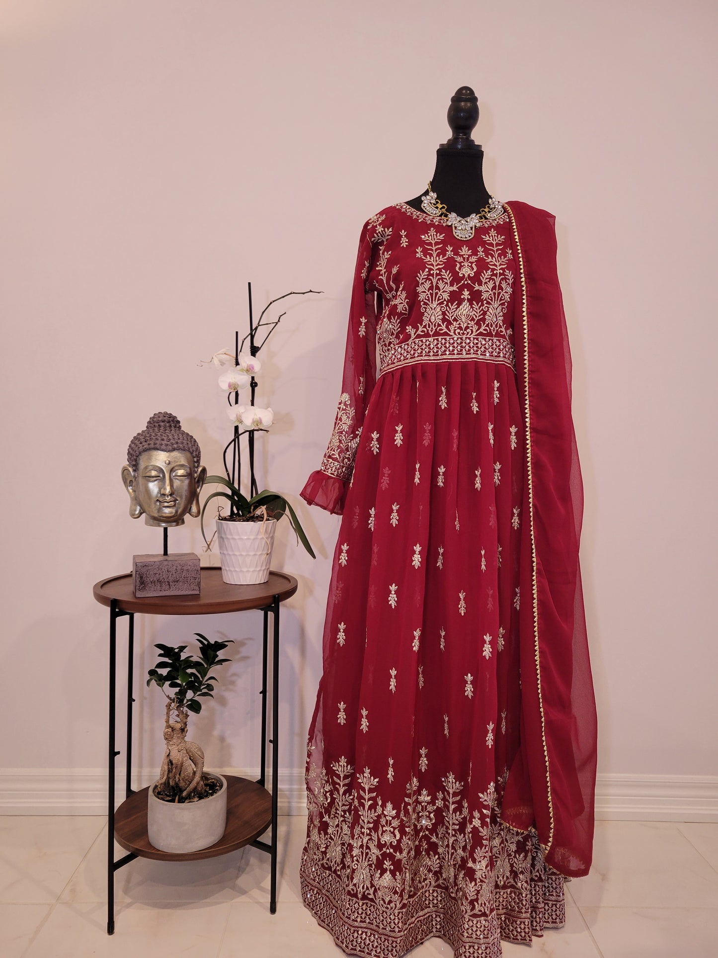 Embroidered Anarkali Party Wear Set (+ available in 2 colours)