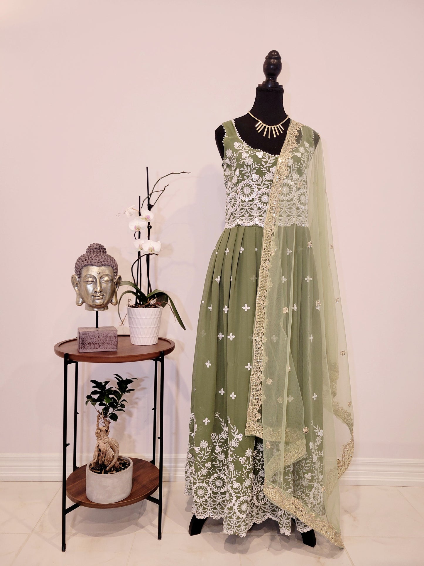 Anarkali Set with mirror work